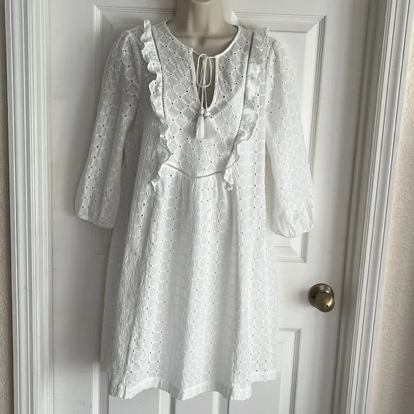 off shoulder white sweater dress Lene One Shoulder Knitted Mini Dress ‍ ️Mermaid Way, White / L